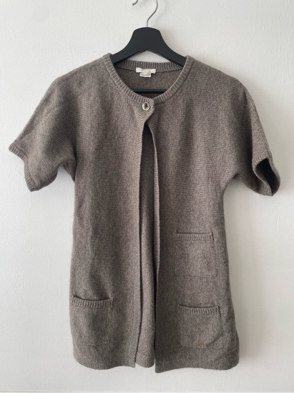 Chloe Girl's Single-Button Short Sleeve Wool and Alpaca Blend Cardigan Size 10